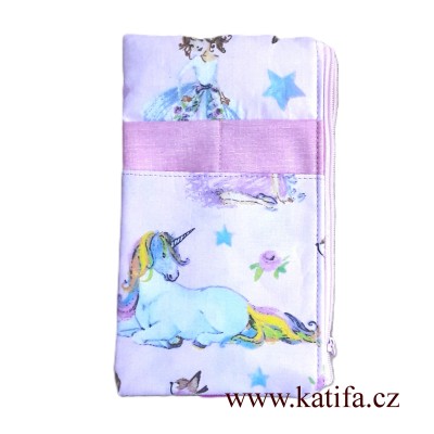 Multifunkční pouzdro - Princezna a jednorožec