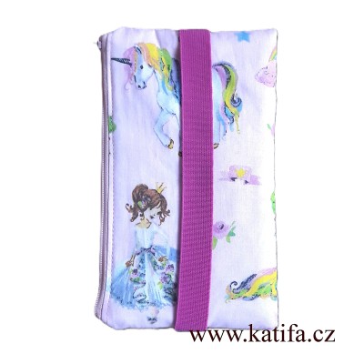 Multifunkční pouzdro - Princezna a jednorožec